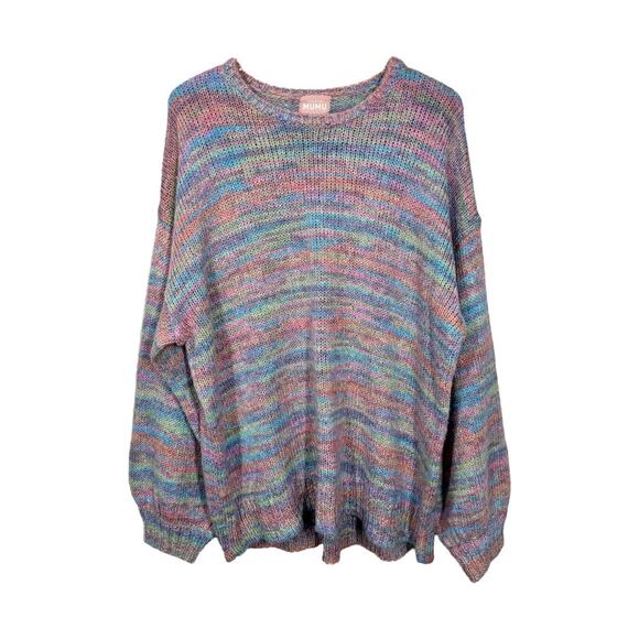 Show Me Your Mumu Pismo Sweater Spacedye Knit Medium Pastel Oversized Soft Cozy - Picture 1 of 8
